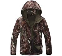 Uugood Uomini Giacche Impermeabile Con Cappuccio In Pile Giacca Invernale Militare Softshell Giacca Tattica Outdoor Felpa Con Cappuccio per Sci Caccia Airsoft, Dsmc, L
