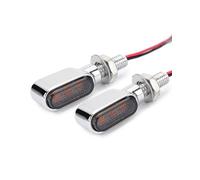 UUIUYGH Frecce Moto 2X Cromato Moto Lampeggiatore LED Indicatori Di Direzione Luci A LED frecce moto omologate (Black)