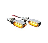 UUIUYGH frecce moto Per Accessori Moto 2X Cromato Moto Lampeggiatore LED Indicatori Di Direzione Luci A LED frecce moto omologate(Chrome)