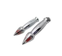 UUIUYGH frecce moto Per Strada Per King Per Dyna Per Sporster 1 Pollice 25mm Manubrio Moto Manopole Con Indicatori Di Direzione A LED Cromati frecce moto omologate(Chrome)