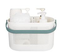 UUJOLY Cestini portaoggetti in plastica con manici, portaoggetti per doccia, per bagno, cucina, dormitorio, verde
