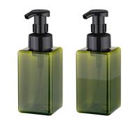 UUJOLY Dispenser di Sapone schiumoso, 450 ml, Bottiglia Ricaricabile con Pompa per Sapone Liquido, Shampoo, bagnoschiuma (2 Pezzi) Lyndee