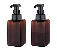 UUJOLY Dispenser di Sapone schiumoso, 450 ml, Bottiglia Ricaricabile con Pompa per Sapone Liquido, Shampoo, bagnoschiuma (2 Pezzi) Earthen