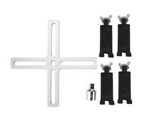 UUNPODDO 4 Jaw Fuel Tank Lid Wrench, Adjustable Fuel Pump Send Unit Remover Tool, 23-190 mm Wide Range Tank Lid Spanner with Butterfly Screw for Mercedes -,