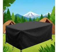 UUPAUO Copertura Tavolo Esterno, Copritavolo Esterno Impermeabile Copertura Impermeabile per Mobili Da Esterno, Anti-UV Coperture Mobili Giardino Rettangolare Nero 85x65x70cm/LxPxH
