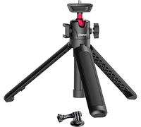UURig MT-16 Treppiede estensibile 4 livelli di regolazione sezioni allungate, mini treppiede a 360° in metallo testa a sfera con treppiede freddo per fotocamera/telefono