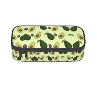 Uusnwaa Astuccio e astuccio con cerniera di grande capacità, con stampa di frutta e avocado, organizer per cancelleria multi-slot con tasca in rete per la scuola