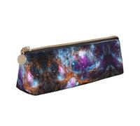 Uusnwaa Astuccio in pelle con stampa di galassia e universo, astuccio con cerniera, organizer per cosmetici, per scuola, ufficio, donna, uomo