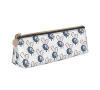 Uusnwaa Astuccio in pelle con stampa di insetti e ali e occhi in stile cartone animato, astuccio con cerniera, organizer per cosmetici, per scuola, ufficio, donna, uomo