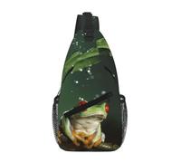 Uusnwaa Borsa a tracolla con stampa rana dell'albero della pace resistente all'acqua