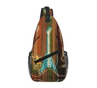 Uusnwaa Borsa a tracolla impermeabile con stampa artistica per chitarre