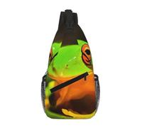 Uusnwaa Borsa a tracolla resistente all'acqua con stampa di rane dell'albero