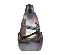 Uusnwaa Borsa a tracolla resistente all'acqua con stampa Old Tower Bridge