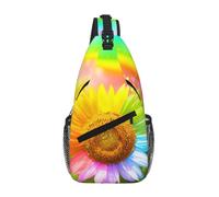 Uusnwaa Borsa a tracolla stampata variopinta dell'imbracatura del girasole 3d resistente all'acqua