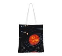 Uusnwaa Borsa tote riutilizzabile con stampa del sistema solare dello spazio esterno, grande borsa per la spesa, leggera e lavabile, borsa a tracolla per viaggi, lavoro, scuola