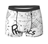 Uusnwaa Boxer da uomo con stampa fisica stampata,Biancheria intima ultra Comfortsoft da uomo,Mutande elastiche traspiranti, Nero , M Plus