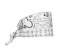 Uusnwaa Cappellini da lavoro con stampa geometrica e calcolo geek con fascia tergisudore, cappelli da lavoro regolabili per donne e uomini, taglia unica, colore multiplo (schiena indietro) nero
