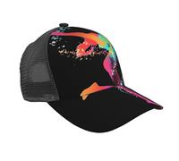 Uusnwaa Cappello da baseball unisex regolabile con stampa da donna, cappello da sole in rete traspirante per viaggi all'aperto per tutte le stagioni, nero