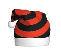 Uusnwaa Cappello di stampa bersaglio di disegno vettoriale di Natale,Cappello di Babbo Natale Unisex-Adult,Addensare il cappello di Natale per la festa di Capodanno