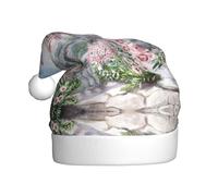 Uusnwaa Cappello natalizio con stampa Torre Eiffel Parigi, cappello da Babbo Natale unisex, per adulti, spesso cappello di Natale per feste di Capodanno