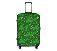 Uusnwaa Copertura per bagagli con stampa glitterata per il giorno di San Patrizio, lavabile, con cerniera nascosta, accessori essenziali da viaggio, bianco, S
