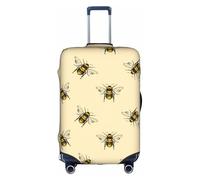 Uusnwaa Copertura per bagagli da viaggio con stampa di api color miele lavabile con cerniera nascosta, accessori essenziali da viaggio, bianco, L