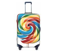 Uusnwaa Copertura per bagagli da viaggio con stampa lecca-lecca, lavabile, con cerniera nascosta, accessori essenziali da viaggio, bianco, L