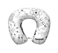 Uusnwaa Cuscino da viaggio con stampa fisica,Cuscino per collo a forma di U in memory foam,Cuscino per collo portatile per aereo, auto, ufficio