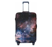 Uusnwaa Custodia lavabile per valigie con stampa dell'universo della Via Lattea, protezione per valigie alla moda, antipolvere, antigraffio, Nero , L
