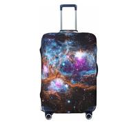 Uusnwaa Custodia lavabile per valigie con stampa dell'universo e dello spazio della galassia, alla moda, antipolvere e antigraffio, Nero , M