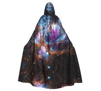 Uusnwaa Mantello con cappuccio con cappuccio, motivo: galassia, mantello con cappuccio, mantello medievale rinascimentale, per uomo e donna, costume per Halloween e cosplay