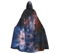 Uusnwaa Mantello con cappuccio con stampa della galassia della Via Lattea, mantello con cappuccio medievale rinascimentale mantello per uomo e donna costume cosplay di Halloween