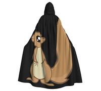 Uusnwaa Mantello con cappuccio con stampa scoiattolo, mantello con cappuccio medievale rinascimentale mantello per uomo e donna costume cosplay di Halloween