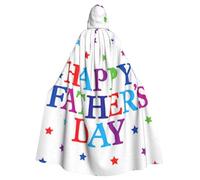 Uusnwaa Mantello con cappuccio con stelle e scritta "Happy Fathers Day", mantello con cappuccio medievale rinascimentale, per uomini e donne, costume per Halloween e cosplay