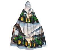 Uusnwaa Pezzi di ricambio con cappuccio per il mantello della stampa di macchine agricole, mantello con cappuccio mantello medievale rinascimentale per uomo e donna costume cosplay di Halloween