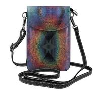 Uusnwaa Piccola borsa a tracolla olografica con stampa di sogni per cellulare, da donna, mini portafoglio con scomparti per schede, tracolla regolabile