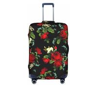 Uusnwaa Travel Beautiful Rose Gift Cover per bagagli lavabile con cerniera nascosta, accessori essenziali da viaggio, bianco, L