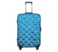 Uusnwaa Travel Blue Fish Scale. Copertura per bagagli lavabile con cerniera nascosta, accessori essenziali da viaggio, bianco, XL