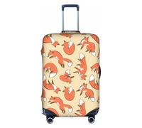 Uusnwaa Travel Many Foxes - Copertura per valigia, lavabile, con cerniera nascosta, accessori essenziali da viaggio, bianco, M
