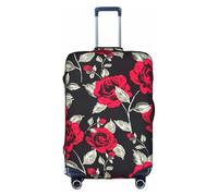 Uusnwaa Travel Red Rose Garden Copertura per bagagli lavabile con cerniera nascosta, accessori essenziali da viaggio, bianco, M
