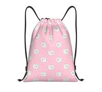 Uusnwaa Zaino con coulisse Pomeranians Cuccioli e stampa a punti Borsa a tracolla Cinch resistente all'acqua per palestra Shopping Sport Yoga, Nero , S, Zaino da viaggio