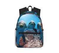 Uusnwaa Zaino leggero e divertente con delfino che guarda te per computer portatile, unisex, resistente all'acqua, per scuola, università, lavoro, viaggi