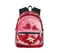 Uusnwaa Zaino leggero per computer portatile con stampa "Happy Valentine's Day", per uomini e donne, resistente all'acqua, per scuola, università, lavoro, viaggi