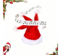 Uuxkgu Electric Christmas Hat,Equalityan Singing and Dancing Santa Hat, singing and dancing electric christmas hat,Funny Swinging Xmas Holiday Hats,for Winter New Year Party-1pcs