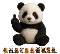 Uuxkgu Middle Finger Plush Animal Toy,attitude Animal, Highland Cow,Funny Soft Finger Animals,Stress Relief Decor Gift,Unique Gifts for Home Office Decor-I