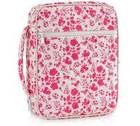 UUYUUY Custodia per bibbia da donna, grande, motivo floreale, borsa organizer trapuntata per studio, accessori per il trasporto, borse da trasporto per ragazze, borsa tote portatile, regali cristiani