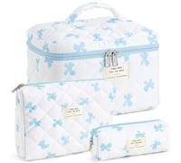 UUYUUY Trousse in cotone trapuntato, Fiocco blu, Letteratura e Arte