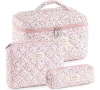 UUYUUY Trousse in cotone trapuntato, Rosa floreale D, Letteratura e Arte