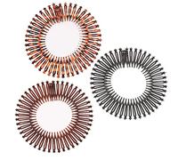 UUYYEO 6 pettini elastici per capelli, cerchietti per capelli a cerchio completo, in plastica flessibile, accessori per capelli per donne e ragazze