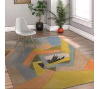 UUZEAI L'idea delle stampe di abete Tappeto antiscivolo soggiorno stile Paul Klee Tappeti lavabili per la decorazione della camera da letto 100x140cm